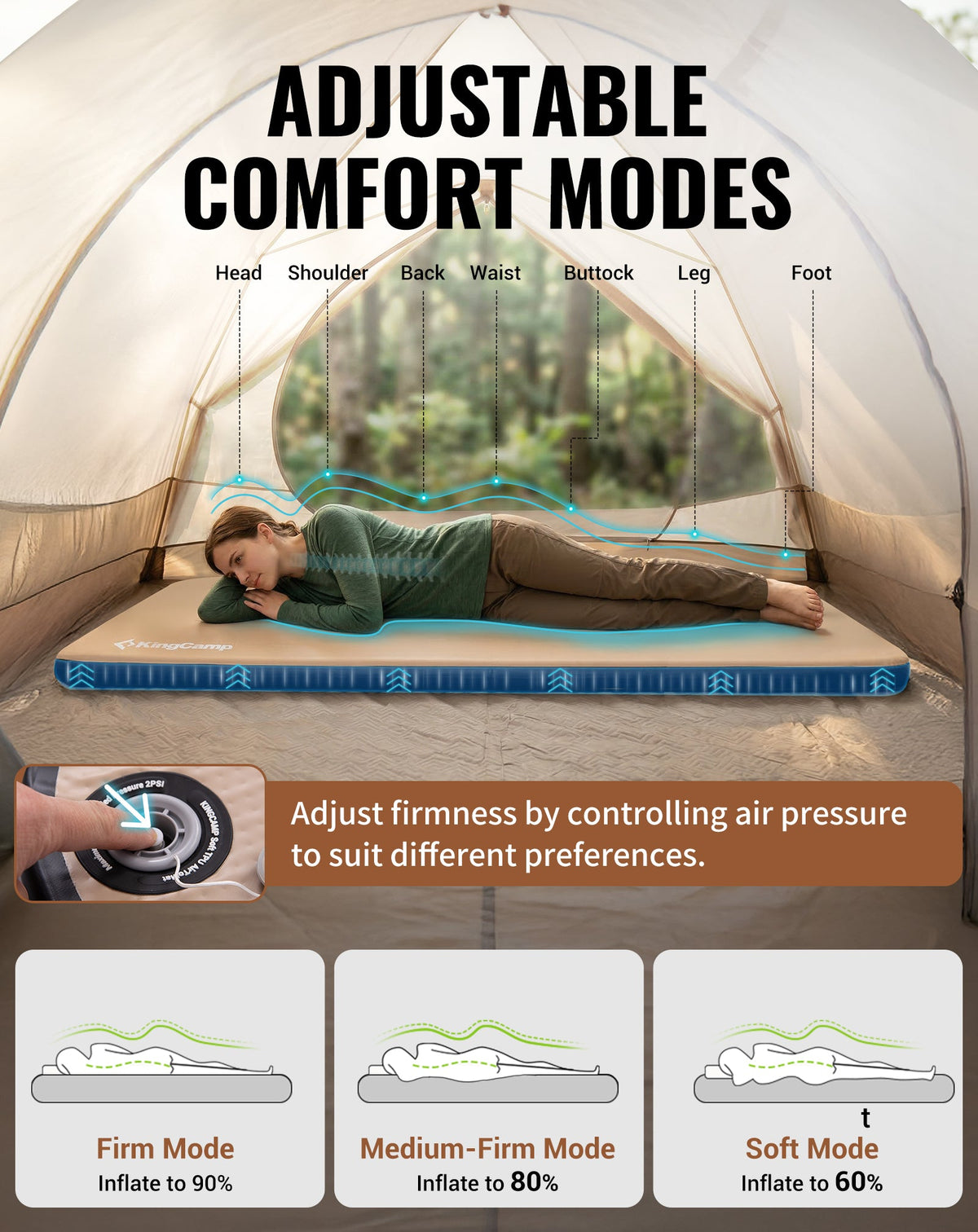 KingCamp Flexi Rest 8.0 Single TPU Air Sleeping Pad