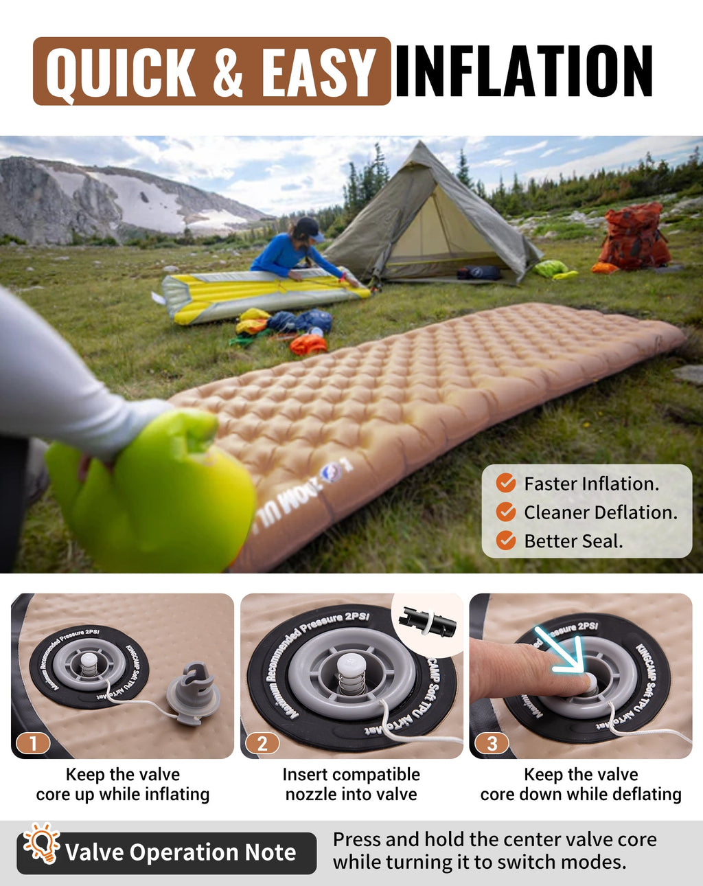 KingCamp Flexi Rest 8.0 Single TPU Air Sleeping Pad