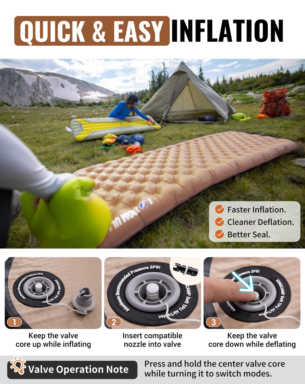 KingCamp Flexi Rest 8.0 Single TPU Air Sleeping Pad
