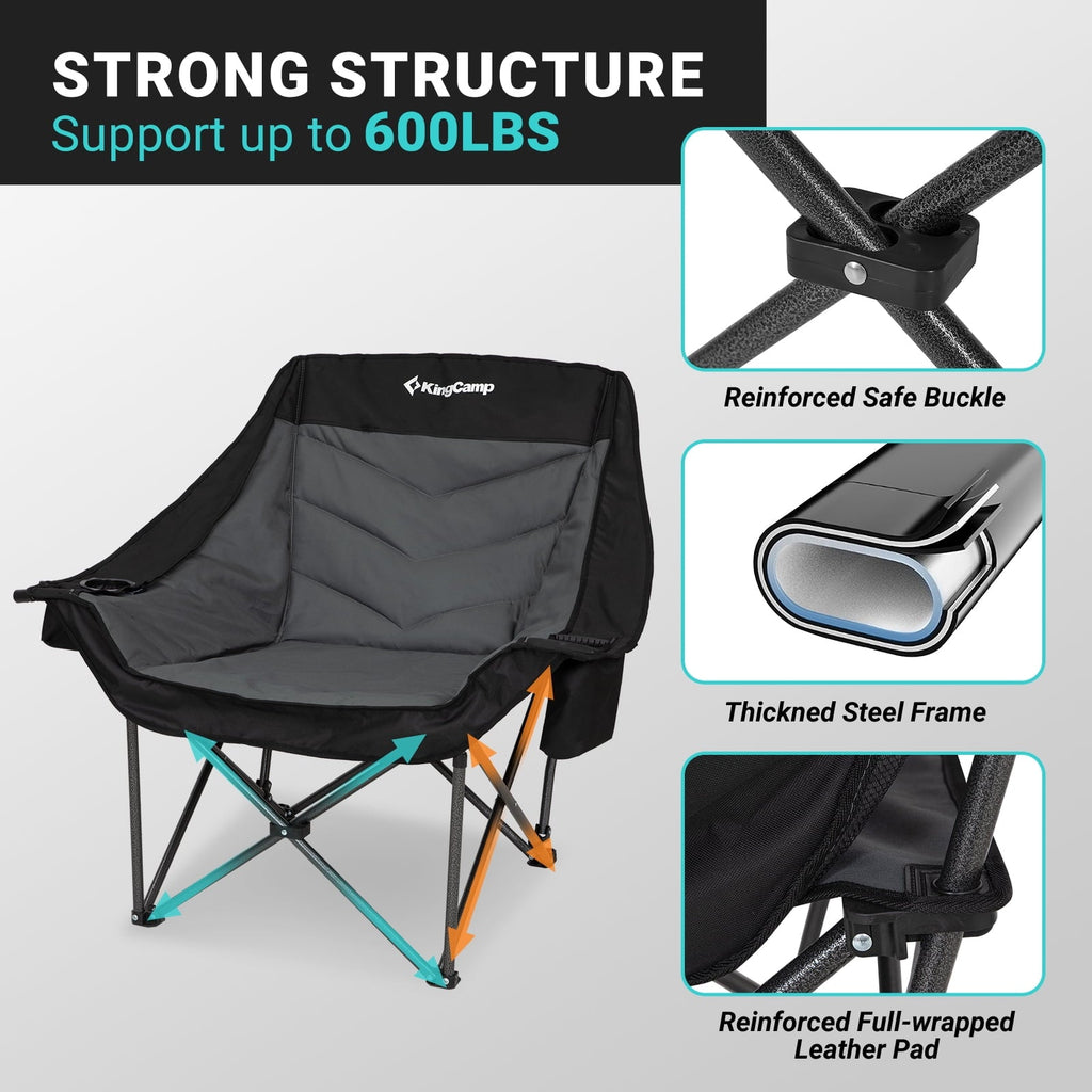 KingCamp CANNA C10 PLUS Oversized Padded Camping Chair