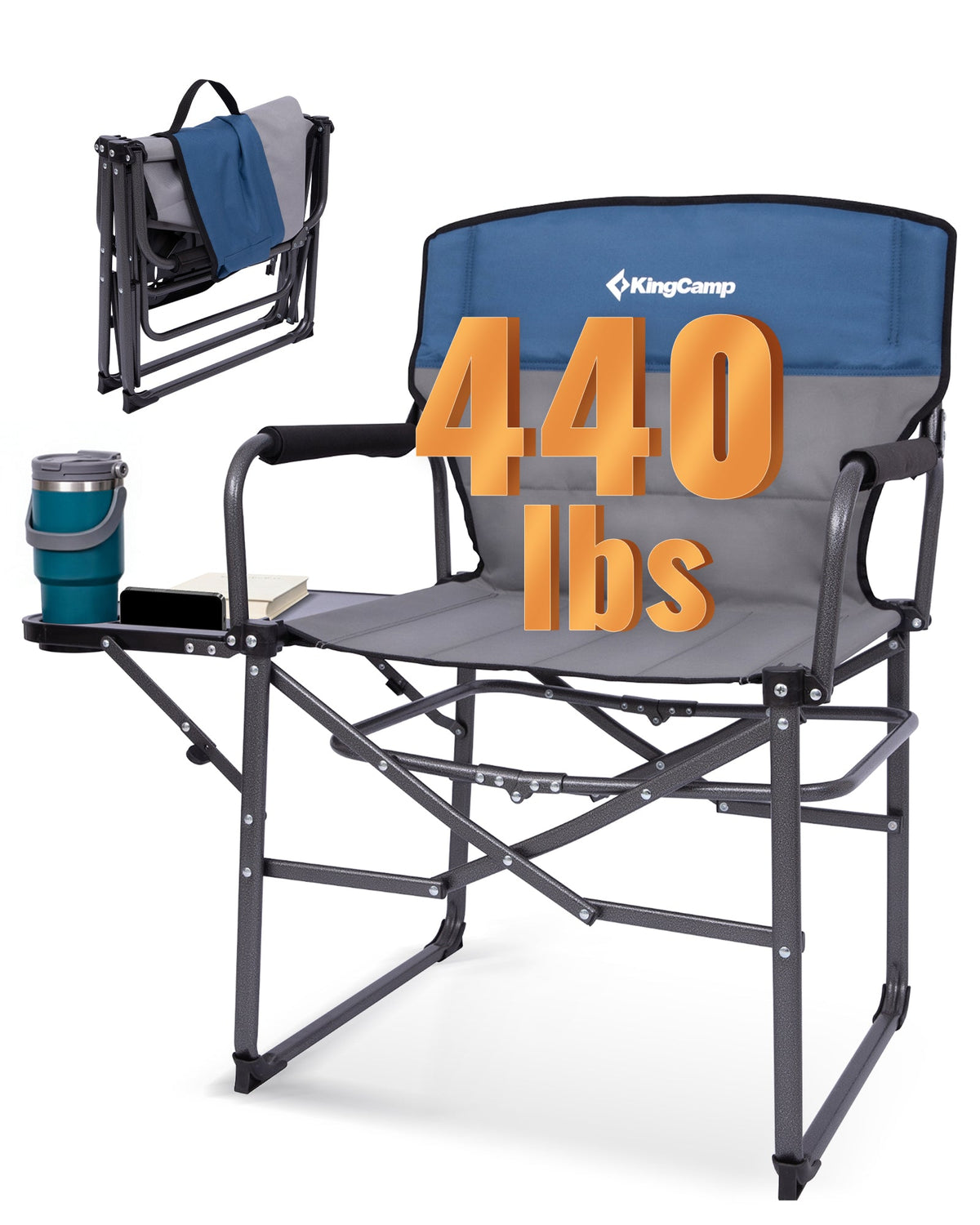 KingCamp Oversized Director Chair With Side Table