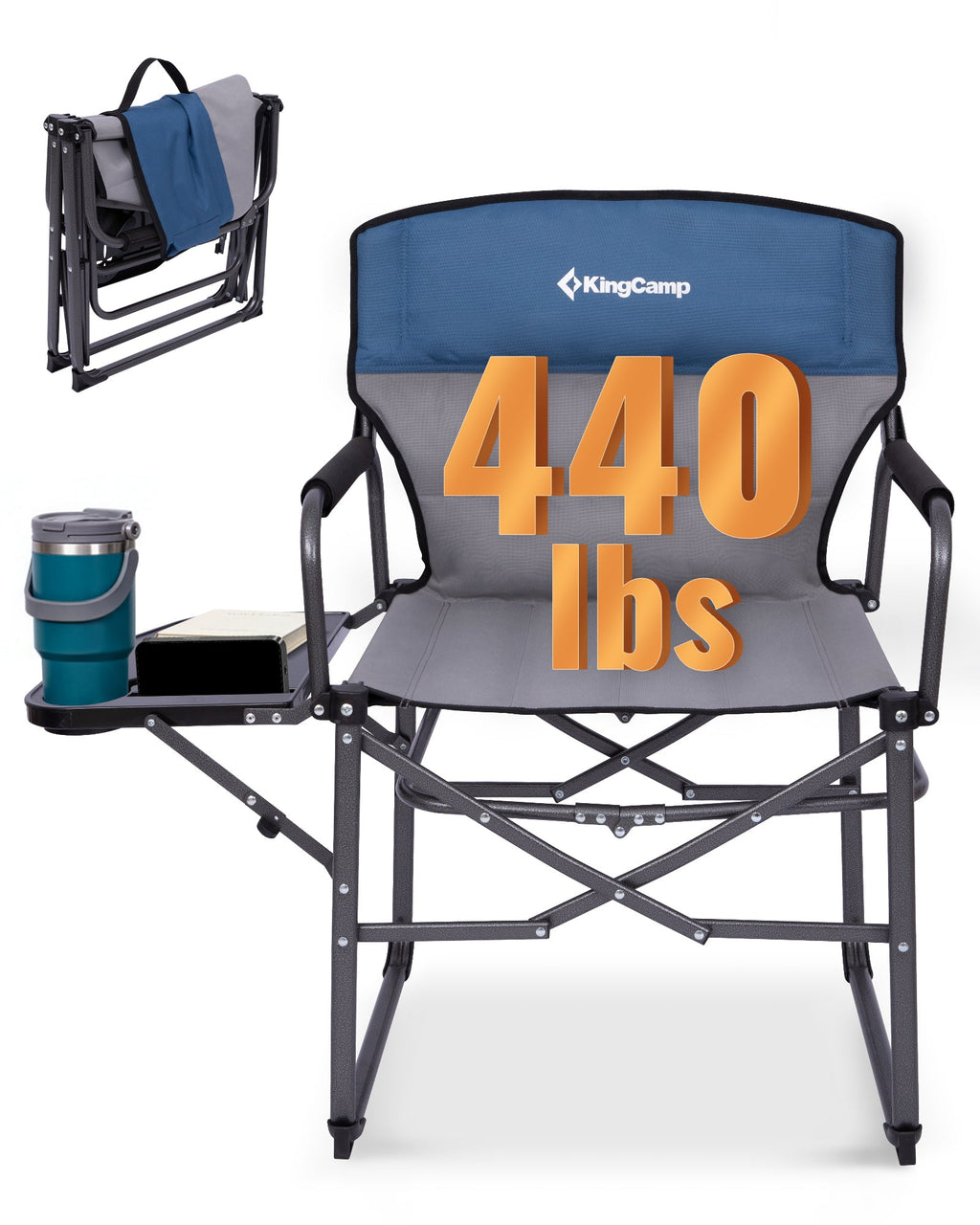 KingCamp Oversized Director Chair With Side Table