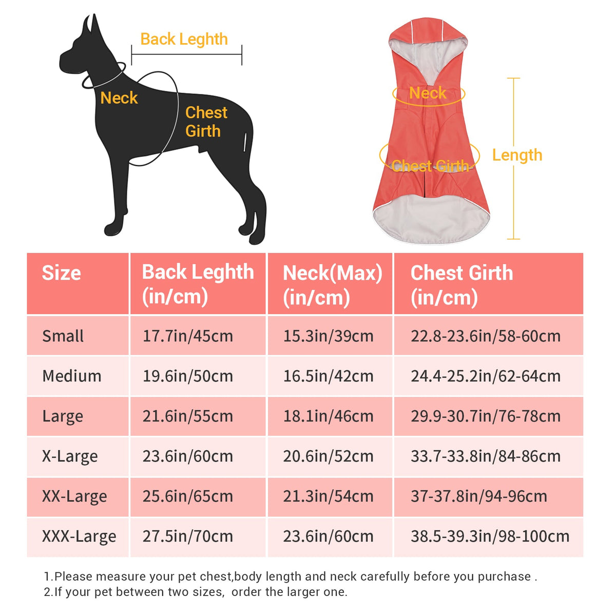KingCamp PETS Dog Raincoat XXXL