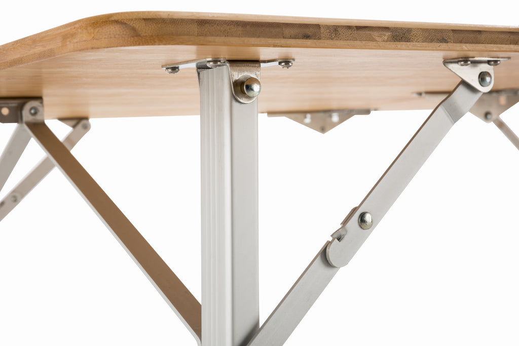 KingCamp 2-Folded 6 People Bamboo Folding Table (47x27)