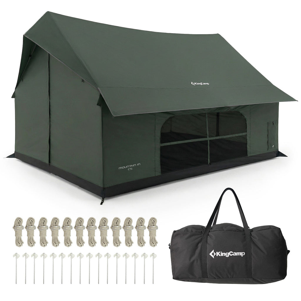 KingCamp MOUNTAIN IN C5 Cabin Tent with Stove Jack & AC Port