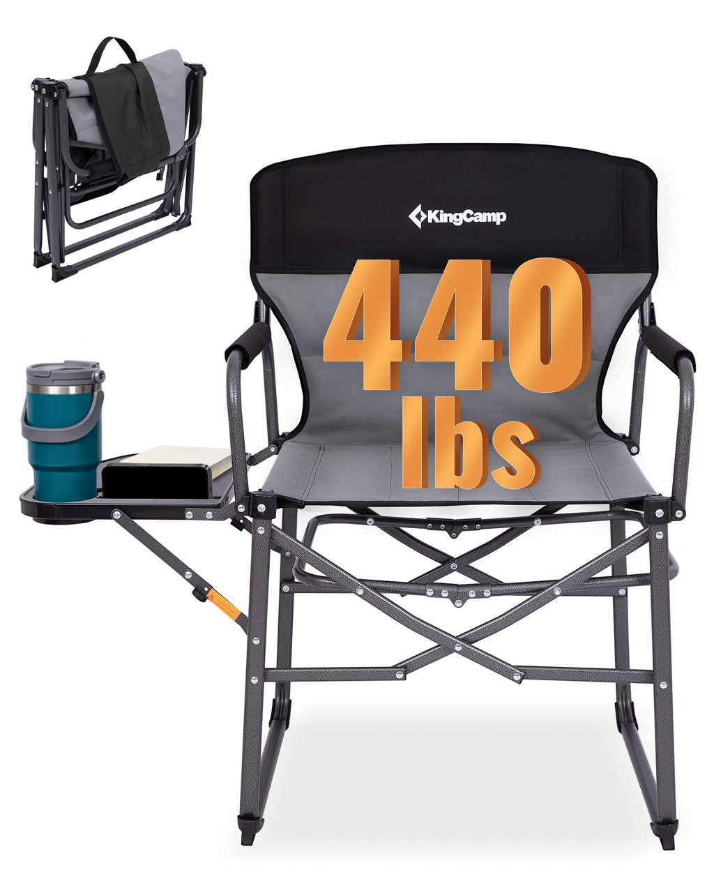 KingCamp Oversized Director Chair With Side Table
