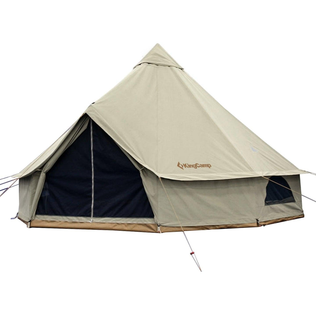 KingCamp 4-Season Khan 340GSM TC Canvas Bell Tent-13ft/16.4ft
