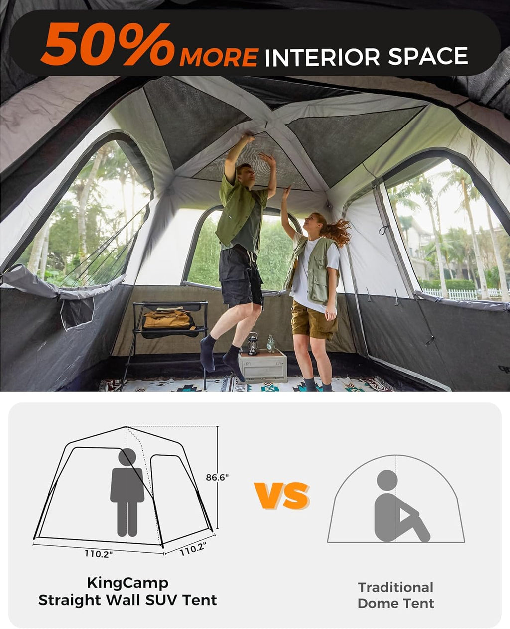 KingCamp BOUNDLESS X3 Car Camping Tent