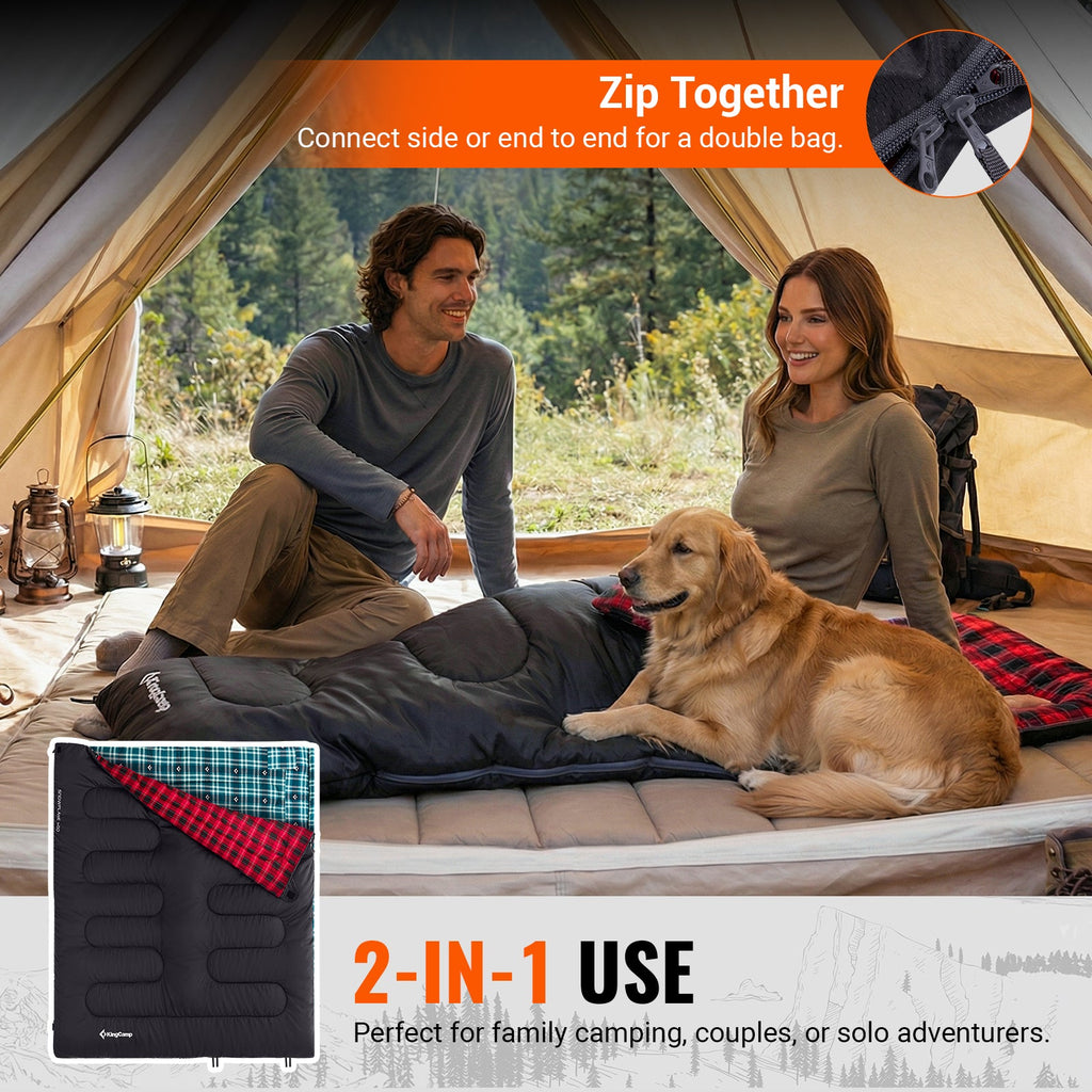 KingCamp Cotton Flannel 3 Season Sleeping Bags