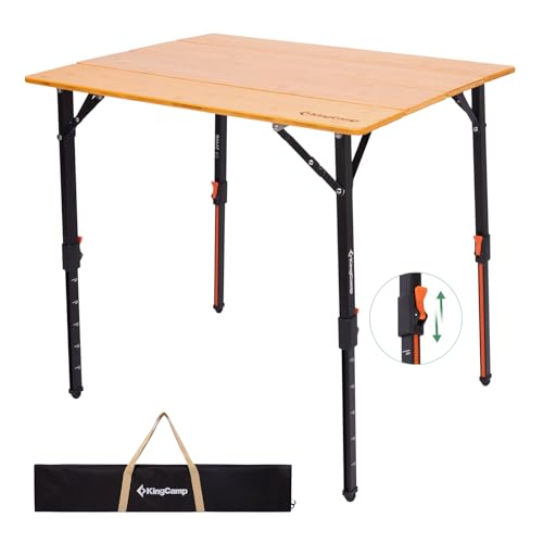 KingCamp BamAura 8060 Bamboo Folding Table 31x24