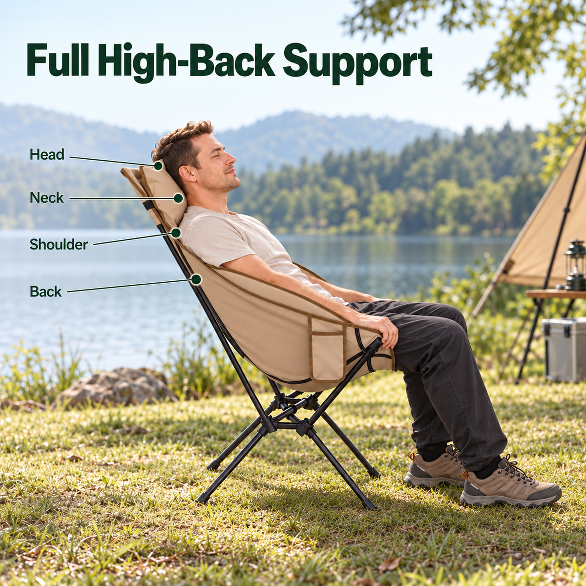 KingCamp BALSA C10 Lightweight High-Back Aluminum Chair