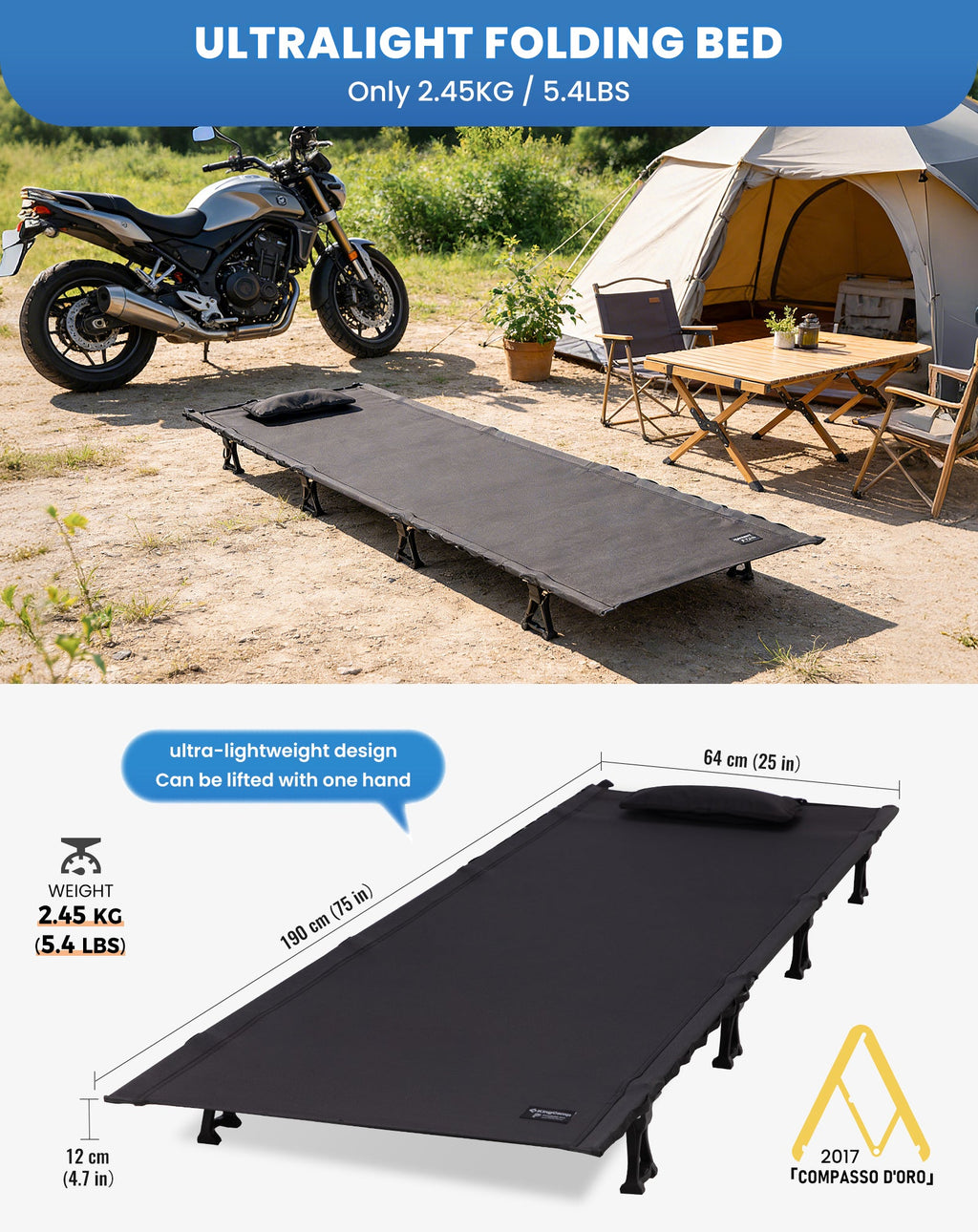 KingCamp Aerlite P20 Ultraligh Camping Cot