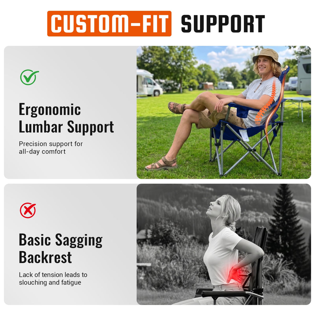 KingCamp Lumbar Support Oversized Camping Chair