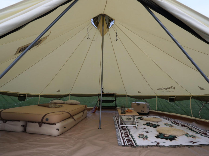KingCamp KHAN C 400 Glamping Cotton Bell Tent 16.4ft/13.2ft