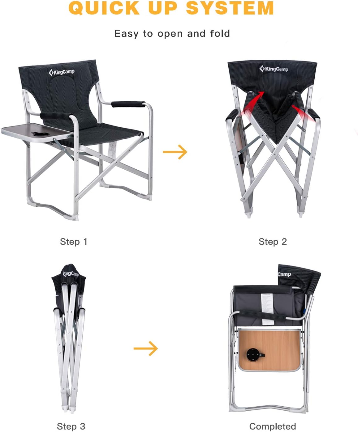 KingCamp Timeless Aluminum Tube Camping Chair | Lifetime Warranty