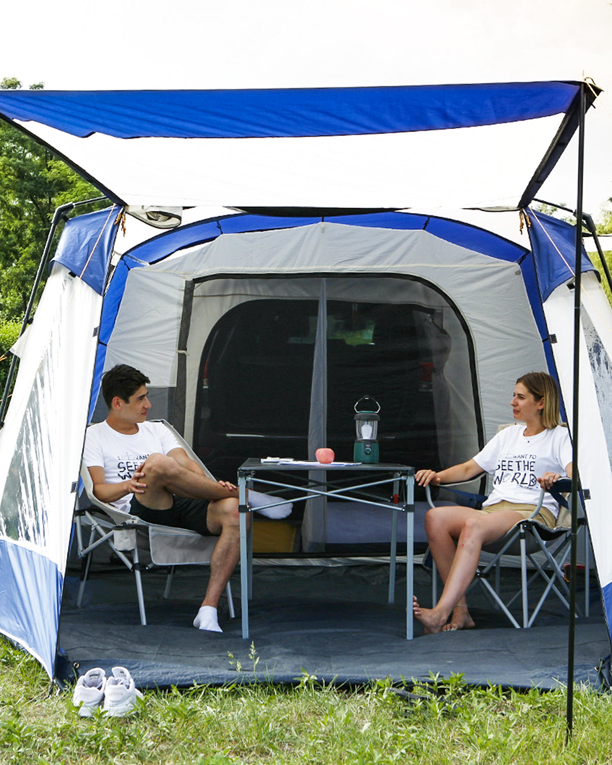 KingCamp Camping Square 3 Season SUV Tent with Screen Room