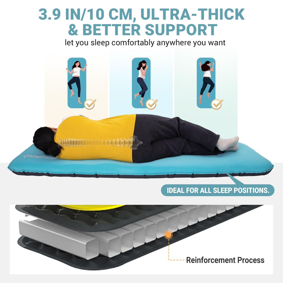 KingCamp Hybrid Foam Topper Inflatable Sleeping Pad