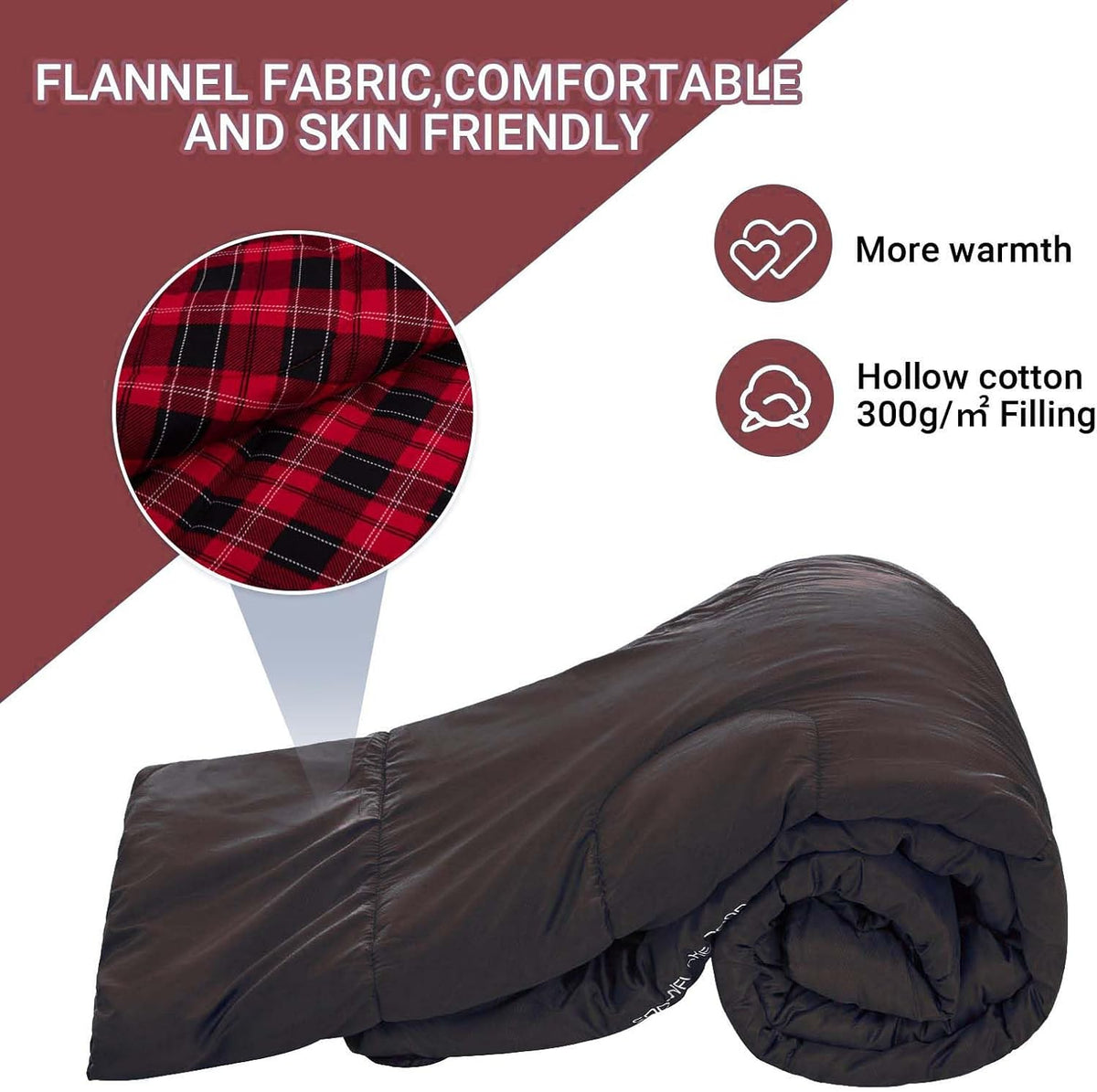 KingCamp SNOWFLAKE 300D Double Flannel Sleeping Bag