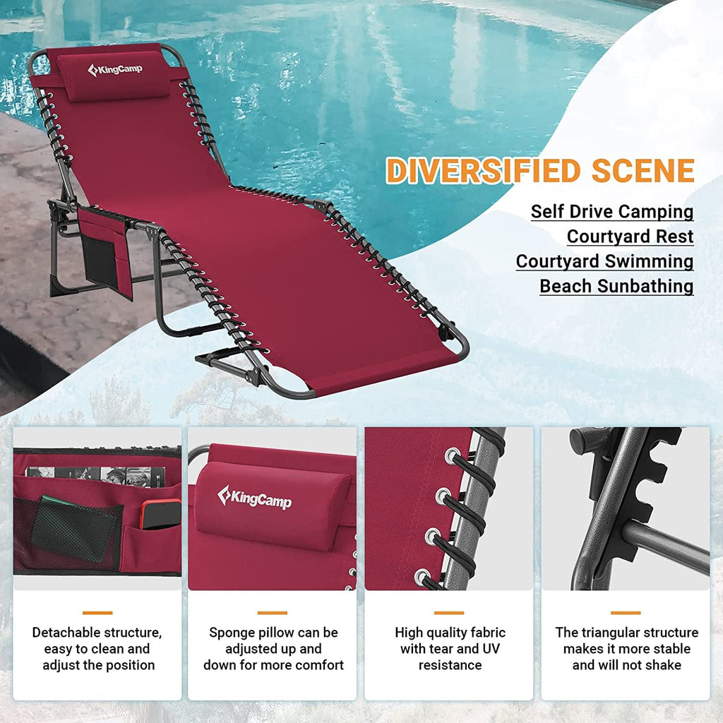 KingCamp BERLIN Classic Adjustable Cot Lounge Chair