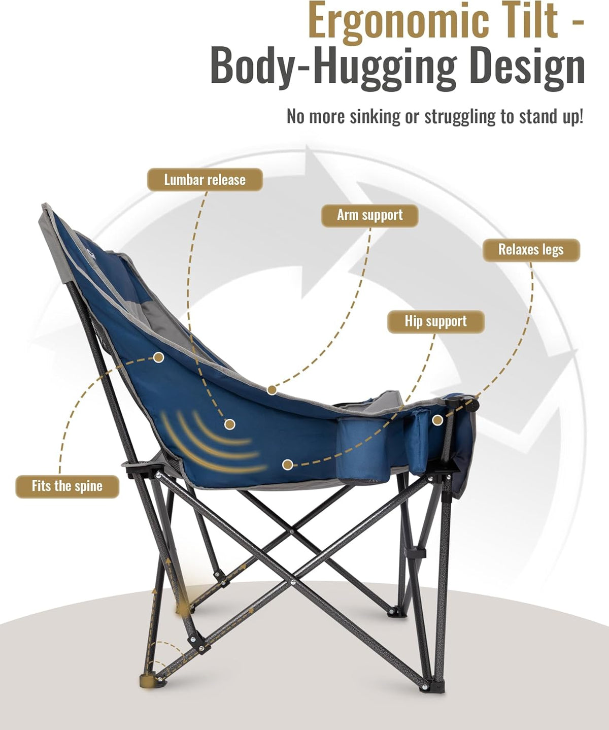 KingCamp CANNA C10 PLUS  Oversized Camping Folding Chair