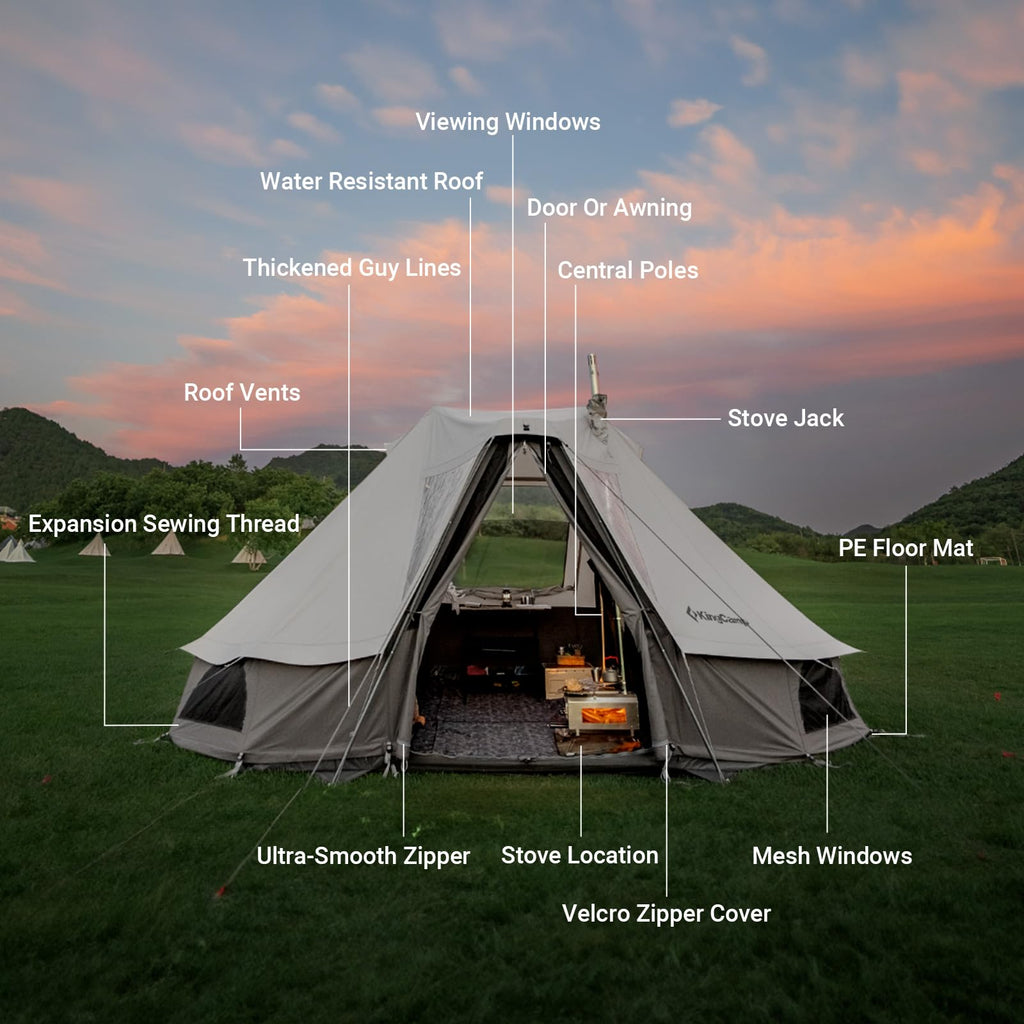 KingCamp KHAN VILLA 4-Season 4-6 Person Bell Tent