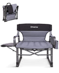 KingCamp XXL Folding Padded Director's Chair with Side Table