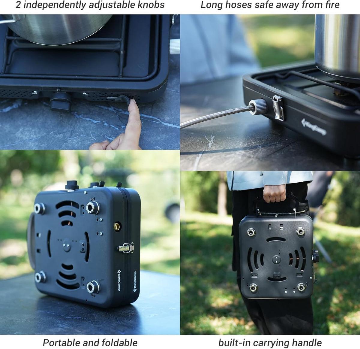 KingCamp 2 Burner Propylene Butane Camping Stove