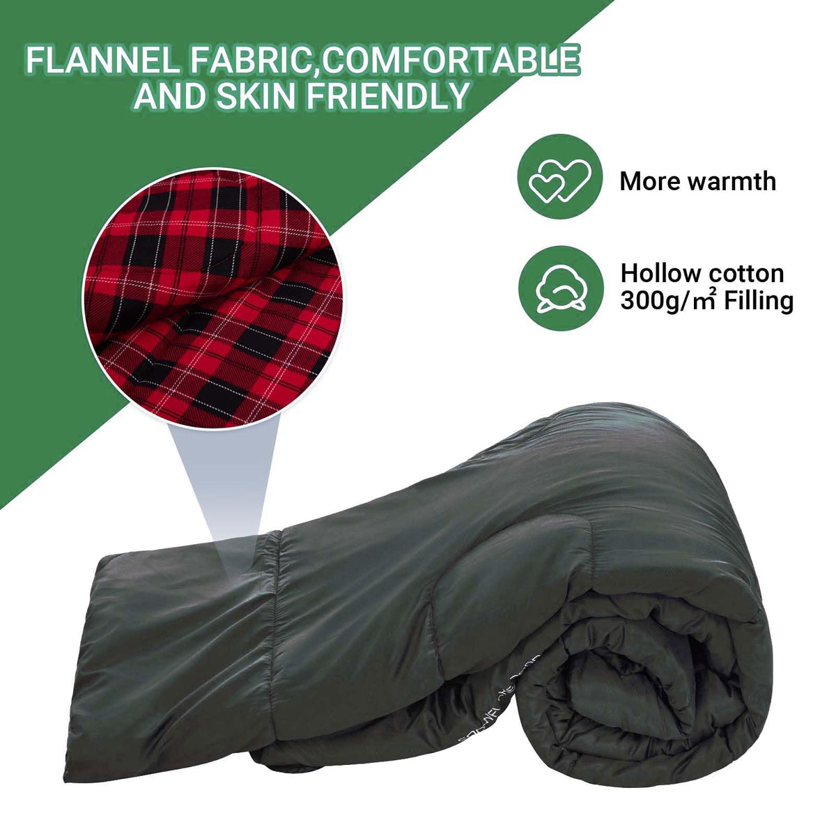 KingCamp SNOWFLAKE 300D Double Flannel Sleeping Bag