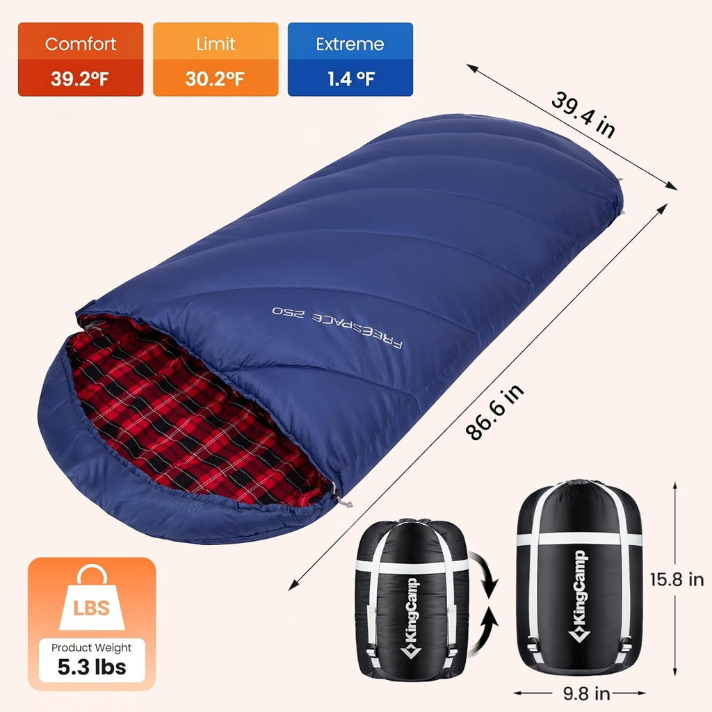 KingCamp Plus Size 3-4 Season Sleeping Bag