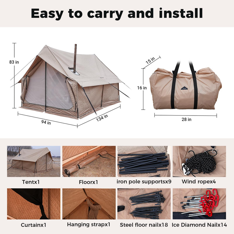KingCamp MOUNTAIN IN C4 Insulated Quilted Cabin Tent