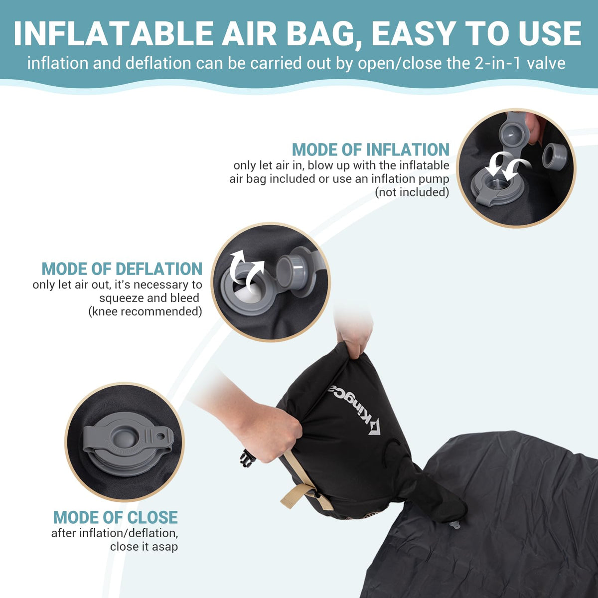 KingCamp Hybrid Foam Topper Inflatable Sleeping Pad