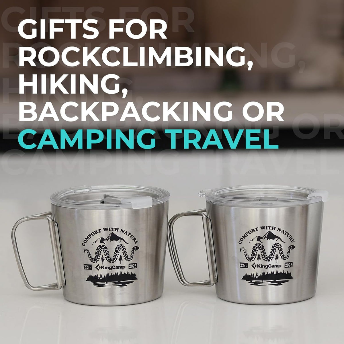 KingCamp SERENITY 350ml Stainless Steel Mug with Cover