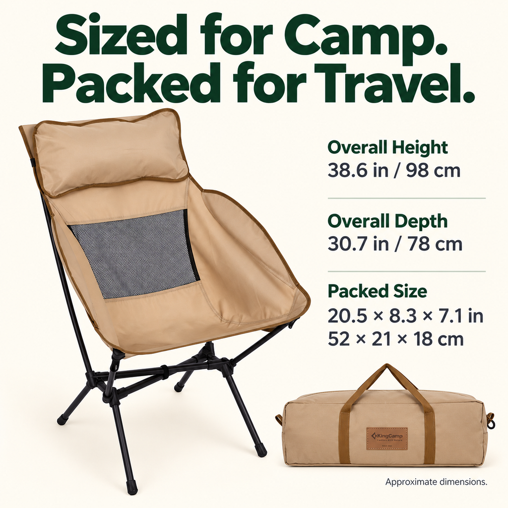 KingCamp BALSA C10 Lightweight High-Back Aluminum Chair
