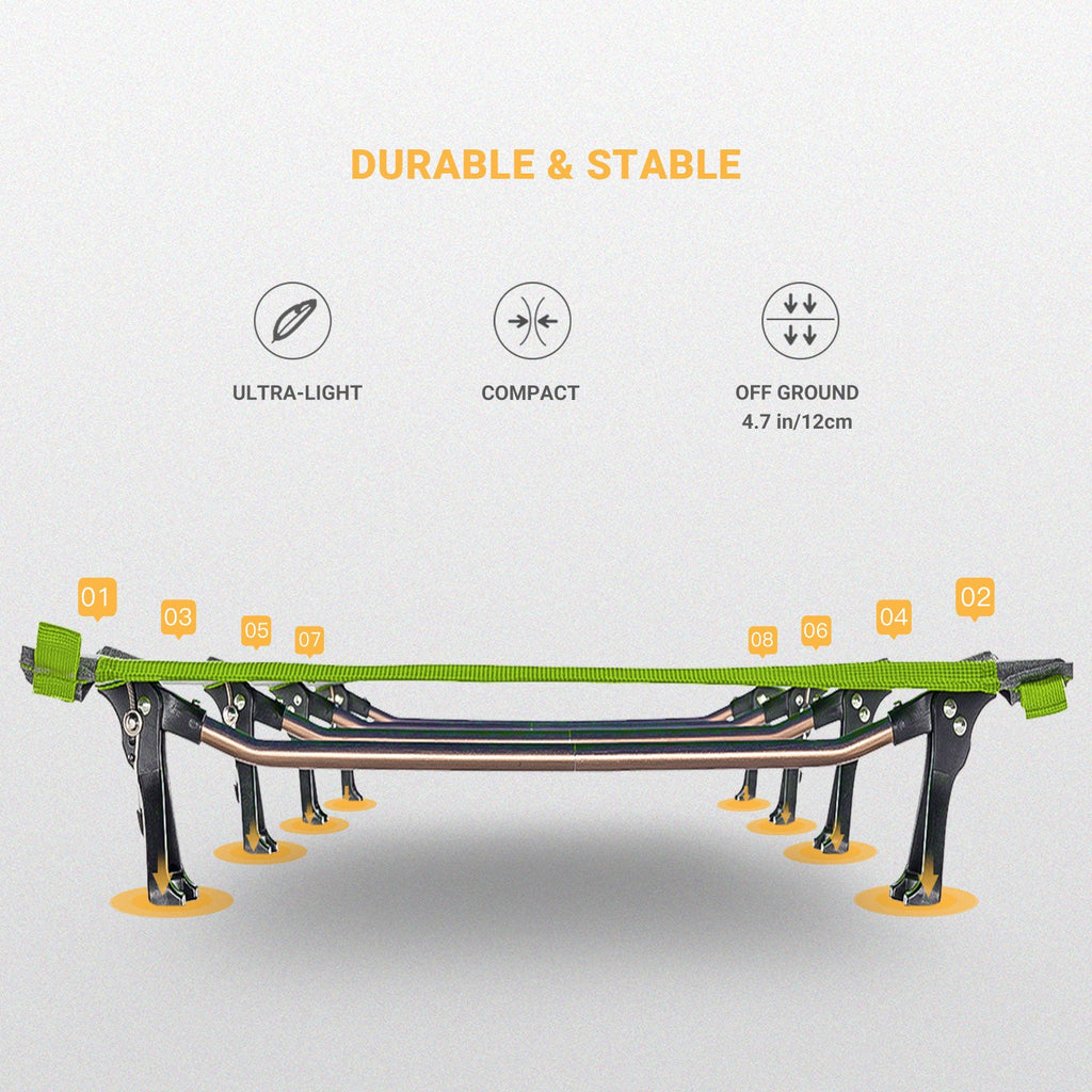 Kingcamp Ultralight Folding Camping Cot | ADI Compasso d'Oro Award 2017