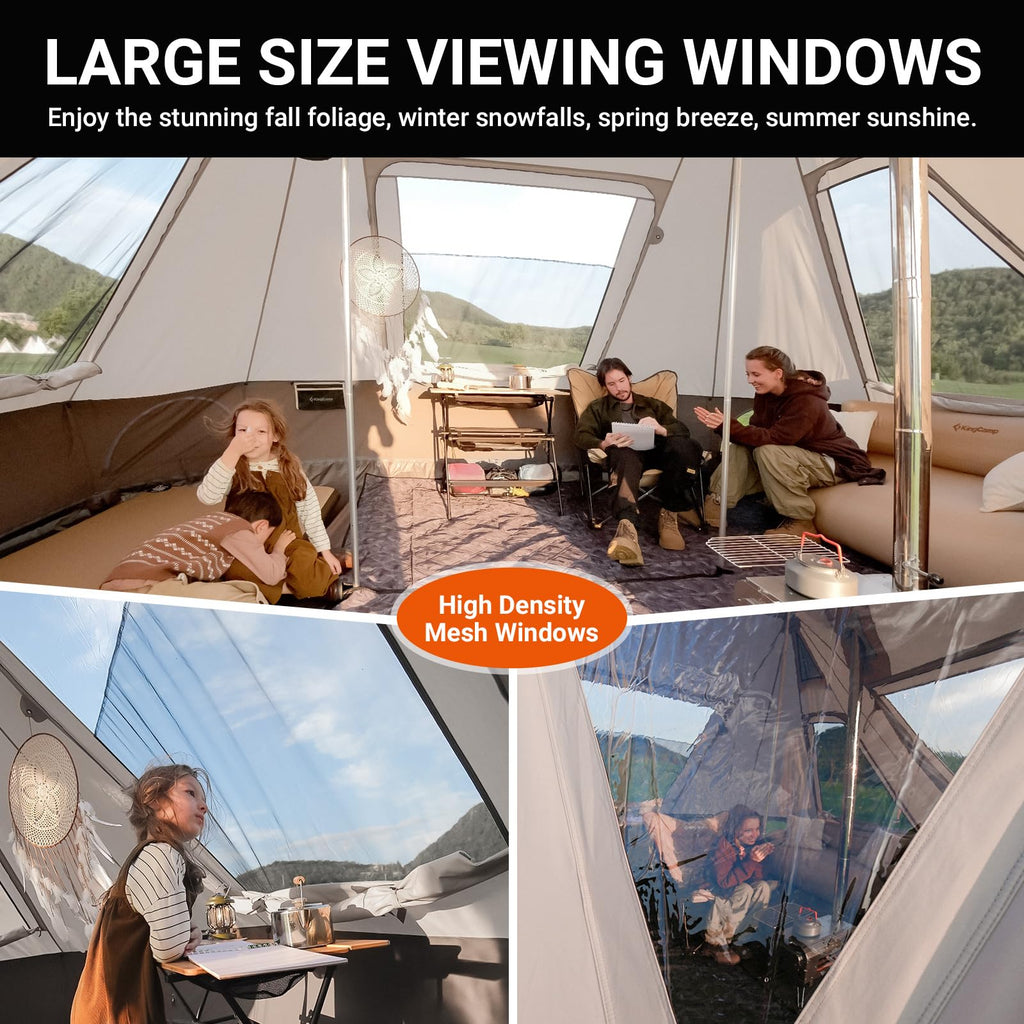 KingCamp KHAN VILLA 4-Season 4-6 Person Bell Tent