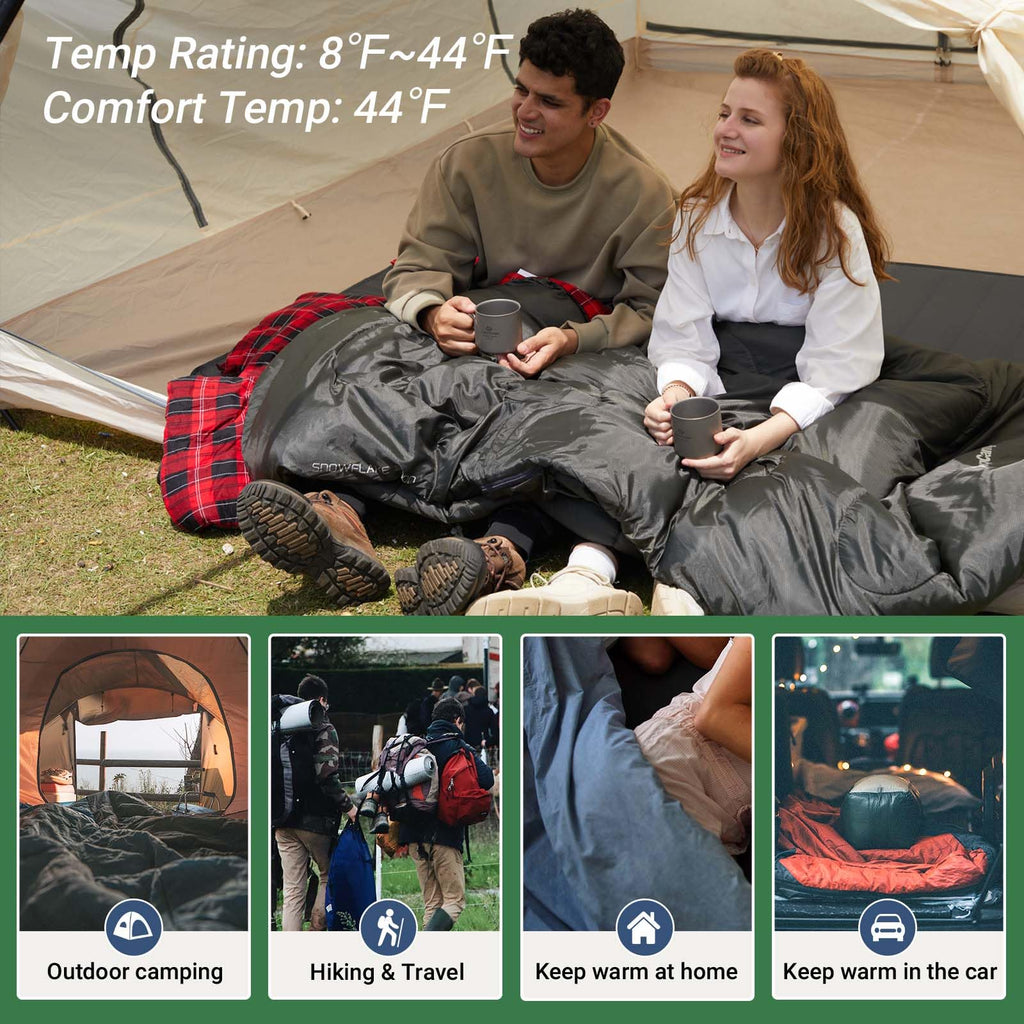 KingCamp SNOWFLAKE 300D Double Flannel Sleeping Bag