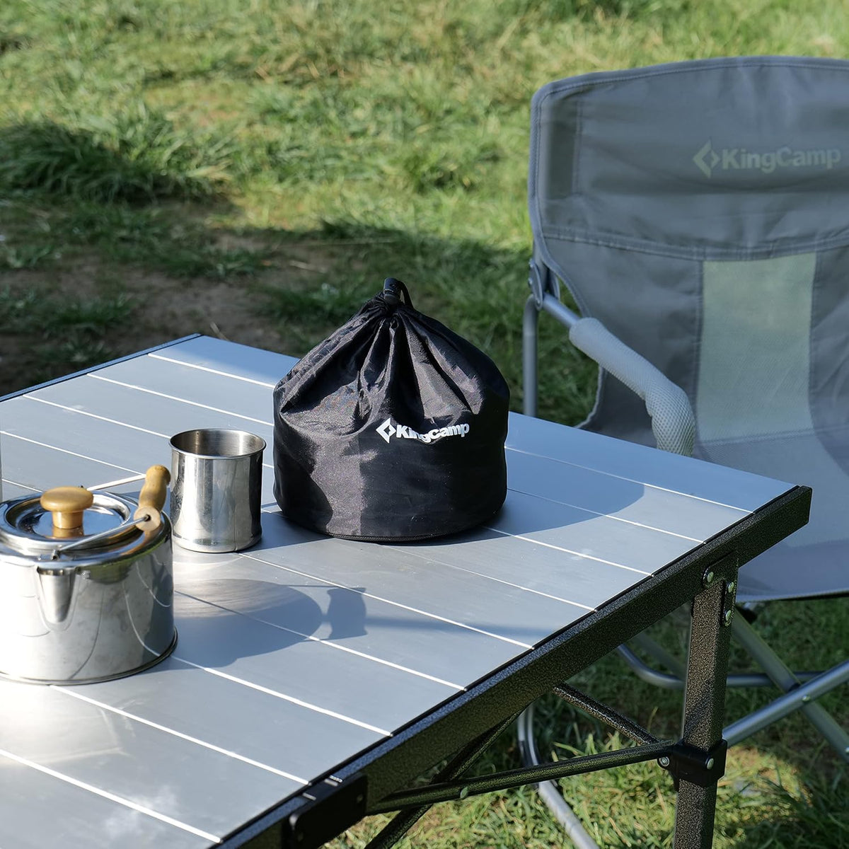 KingCamp GRANITE Aluminum Folding Table for 4-6 Person 53x27
