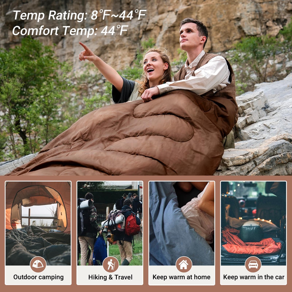 KingCamp SNOWFLAKE 300D Double Flannel Sleeping Bag