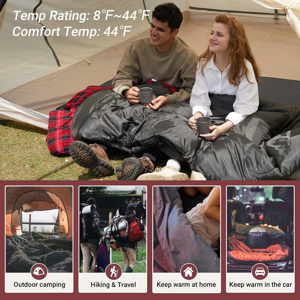 KingCamp SNOWFLAKE 300D Double Flannel Sleeping Bag