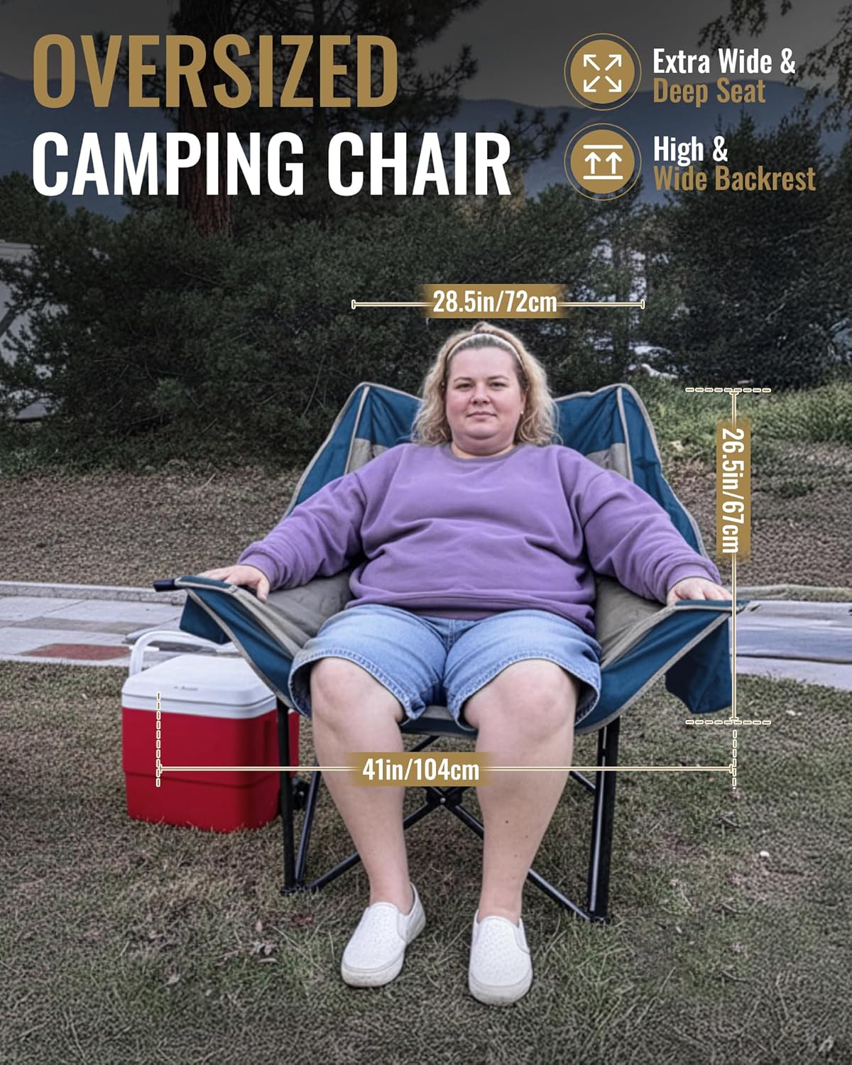 KingCamp CANNA C10 PLUS  Oversized Camping Folding Chair