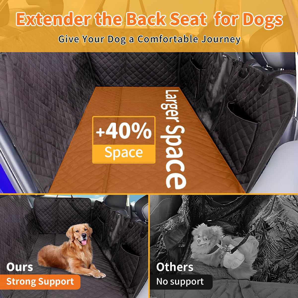 KingCamp Hard Bottom Dog Car Seat Cover