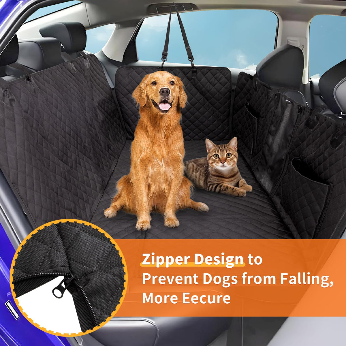 KingCamp Hard Bottom Dog Car Seat Cover