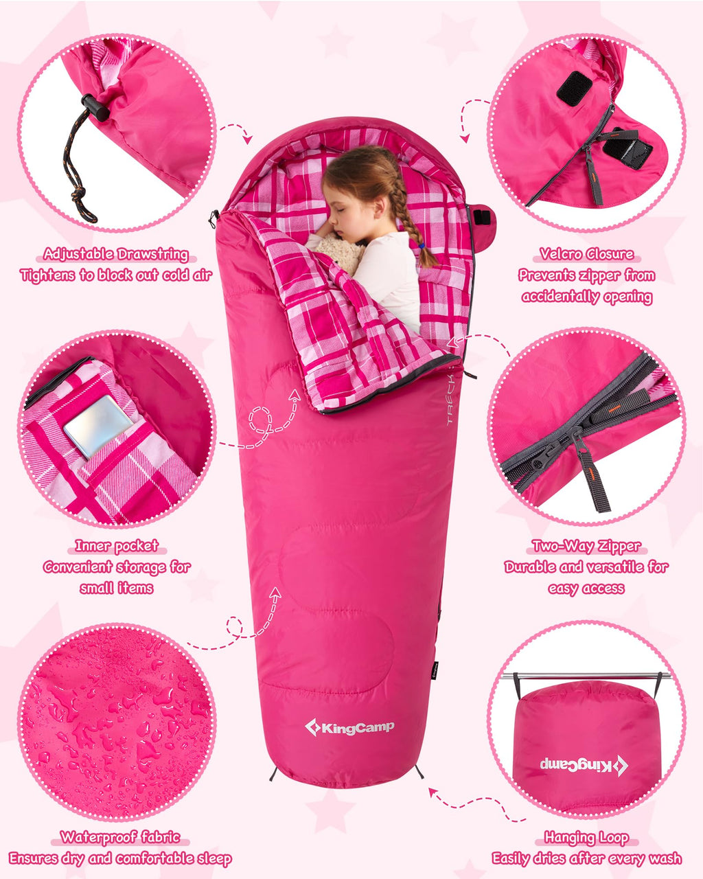 KingCamp Treck 300S+ Kid’s Mummy Sleeping Bag