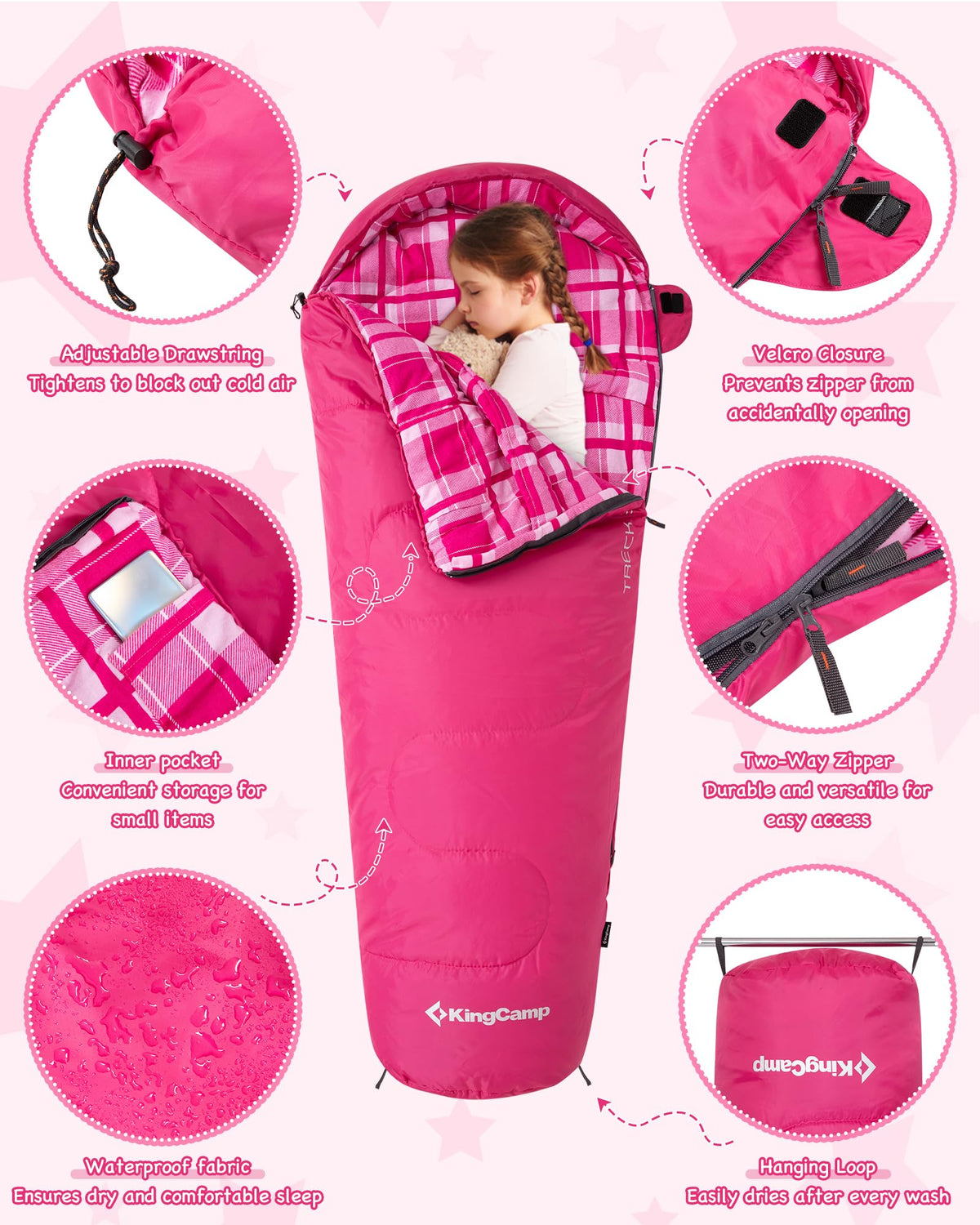 KingCamp Treck 300S+ Kid’s Mummy Sleeping Bag