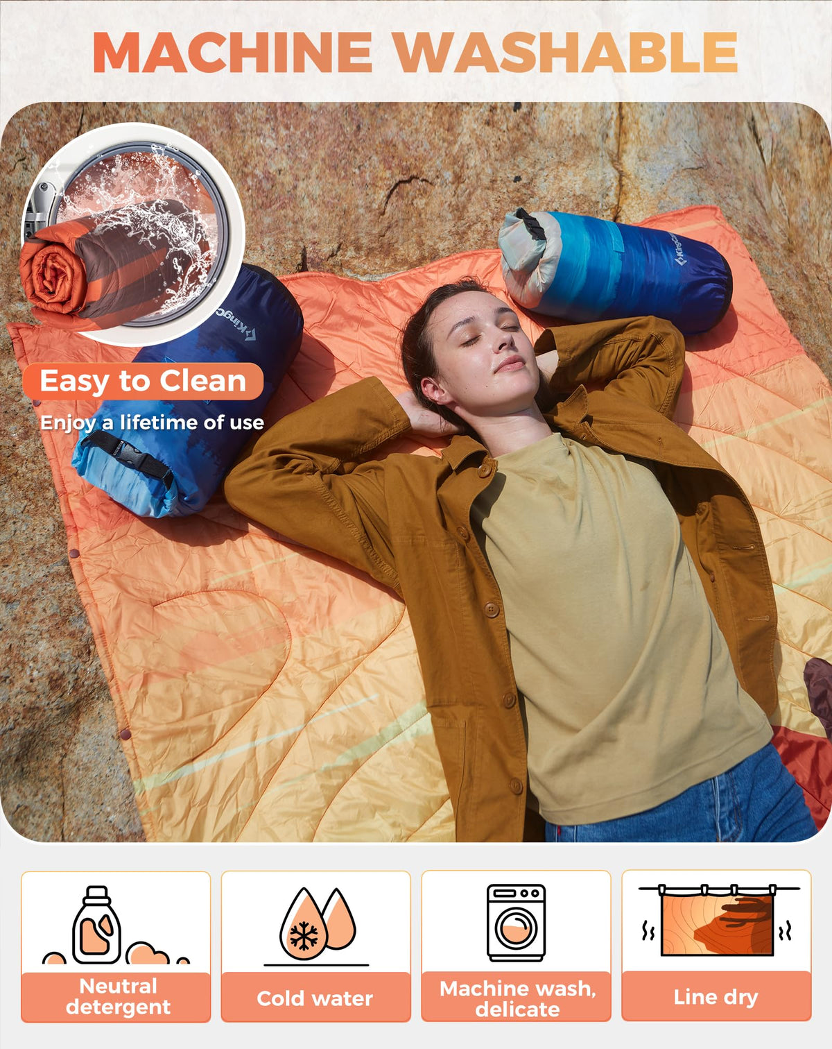 KingCamp BLANKET SMART 150 XL Lightweight Camping Blanket