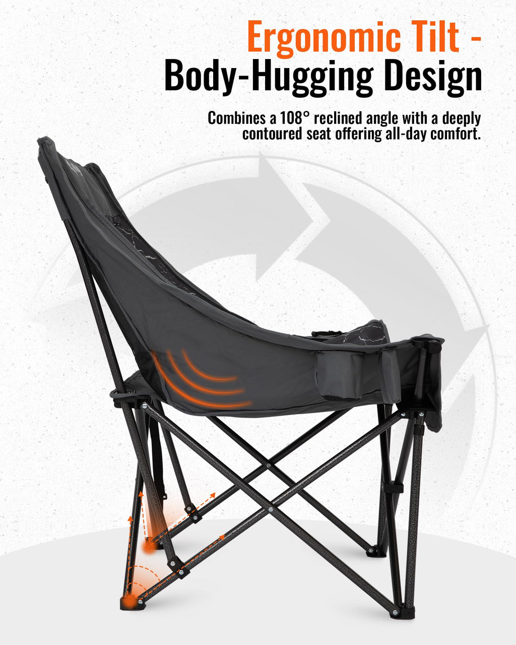 KingCamp CANNA C10 PLUS Oversized Padded Camping Chair