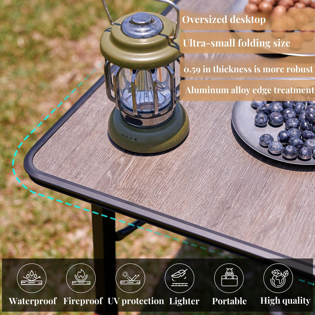 KingCamp GRANITE P12080 Folding Fiberglass Camping Table 47x31