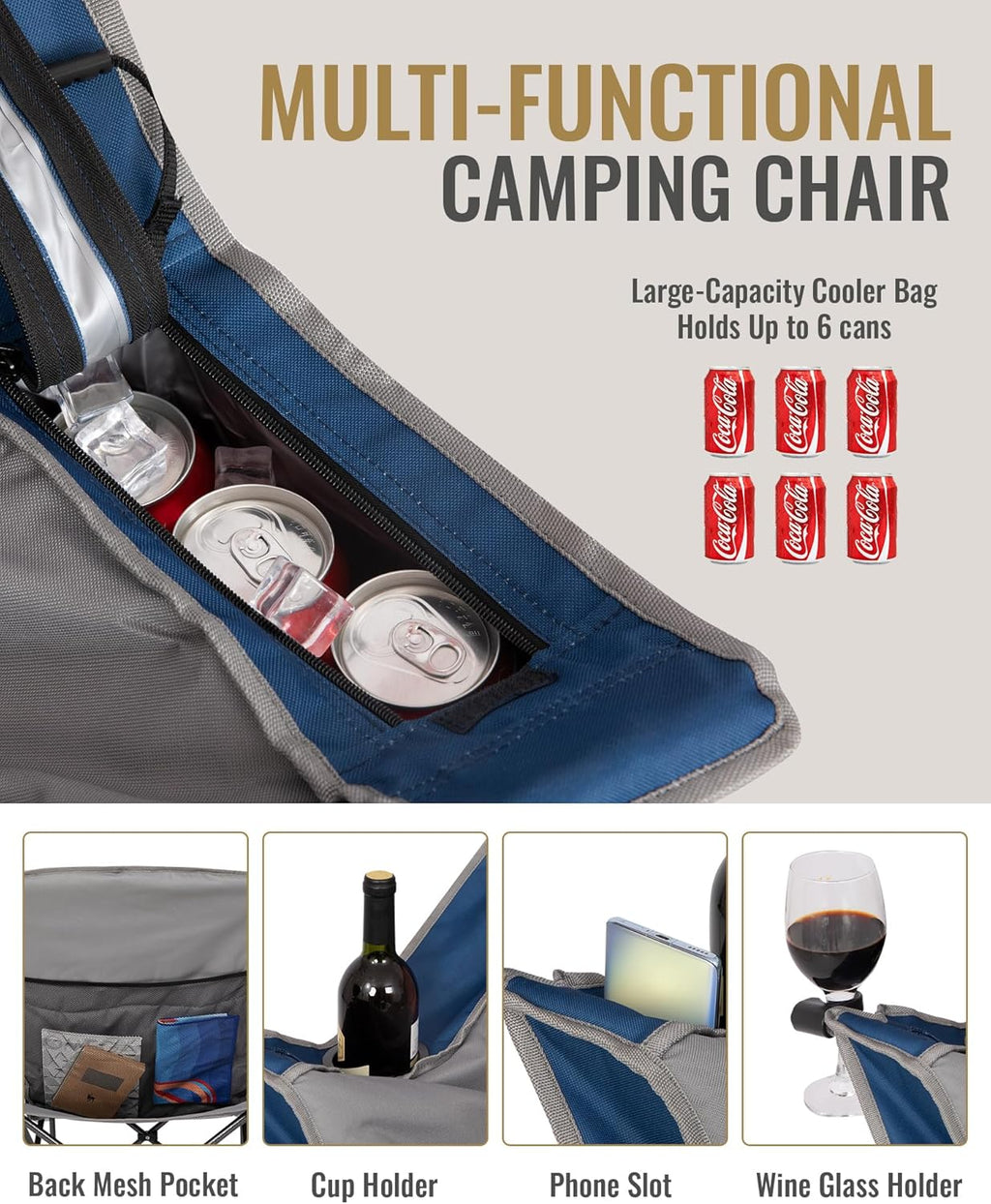 KingCamp CANNA C10 PLUS  Oversized Camping Folding Chair