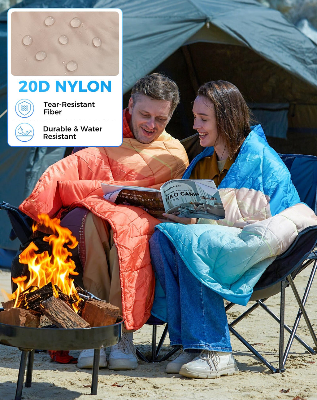 KingCamp BLANKET SMART 150 XL Lightweight Camping Blanket