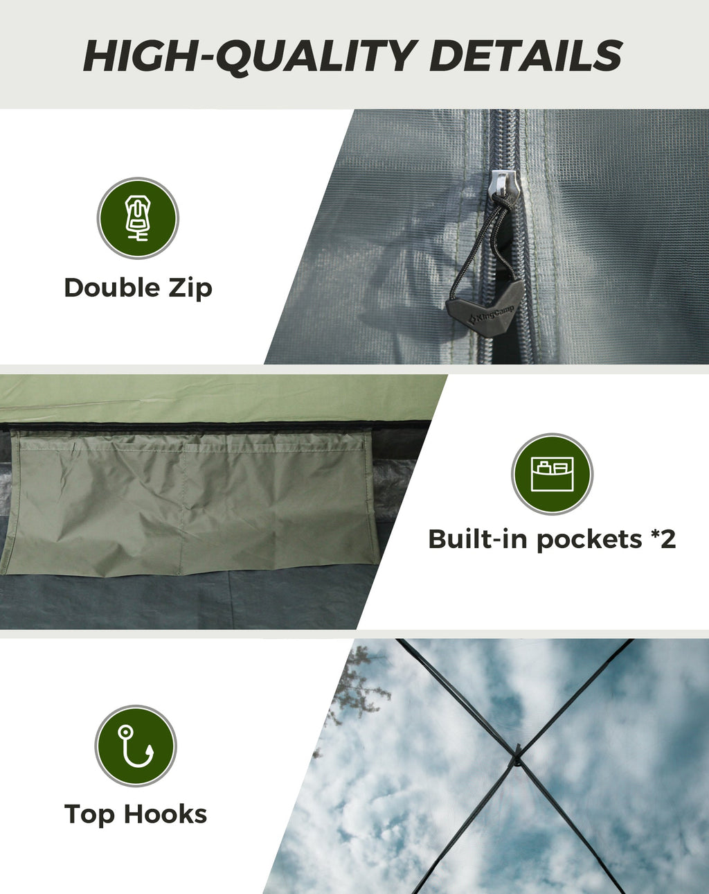 KingCamp Lightweight 2-Person Backpacking Tent